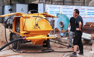 远距离湿式喷浆机-喷浆方量3倍提升节约施工时间[耐立德]